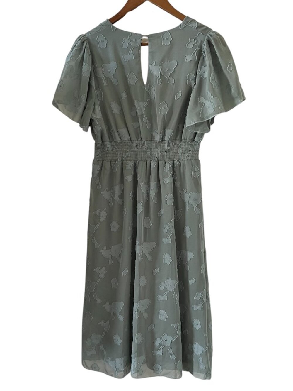 Baltic Born NEW June Smocked Midi Dress In Sage Green Size M - Picture 10 of 16